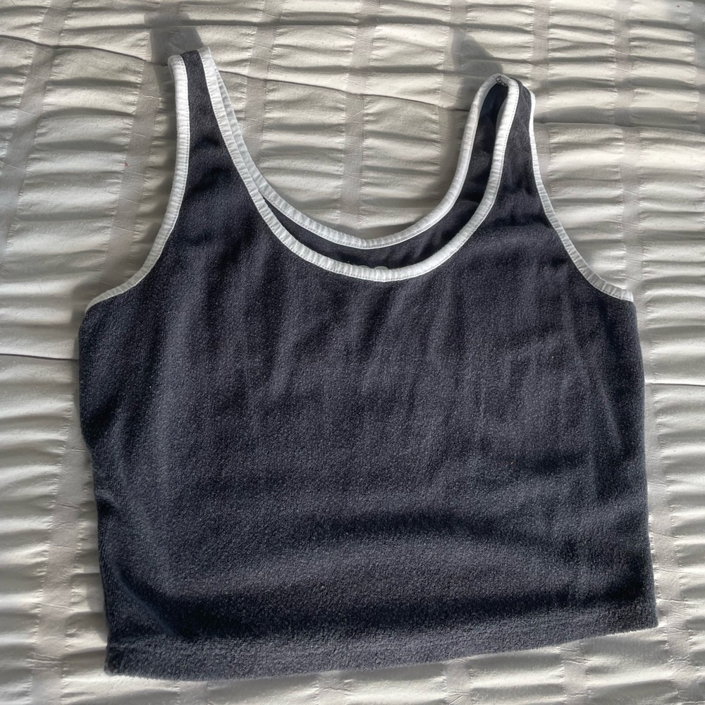 Dark blue crop top